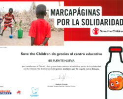 Diploma Marcapáginas Solidario.