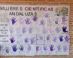 Mural por el Día de la mujer y la niña en la ciencia