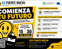 CICLOS FORMATIVOS: Plazos y actuaciones relativas al proceso de admisión y matriculación. Curso 2026/27